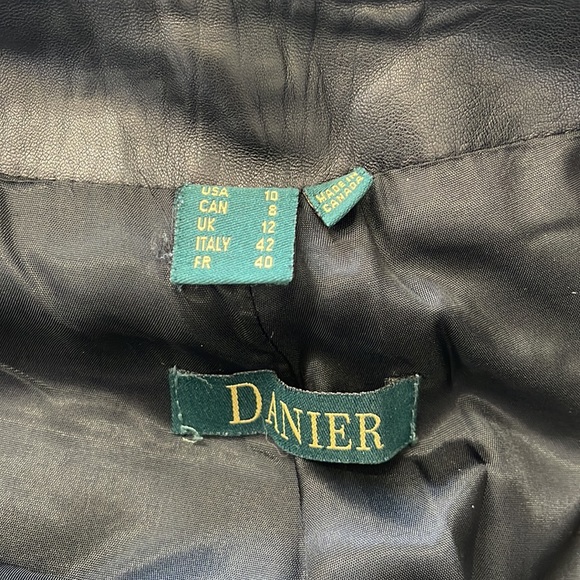 DANIER Black Leather Trousers 8 - Picture 8 of 11